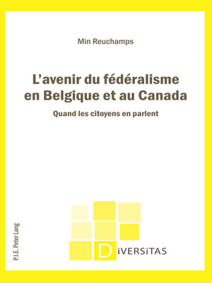 cover image of L'avenir du fédéralisme en Belgique et au Canada